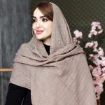 شال پلیسه مهره چوبی - مانتو پاتریس رشت
