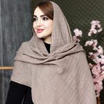 شال پلیسه مهره چوبی - مانتو پاتریس رشت