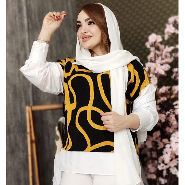 شومیز اسپیرال آستین سفید