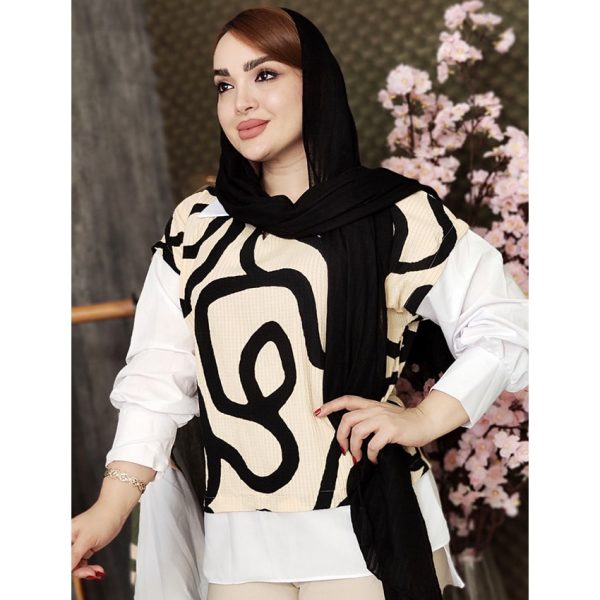 شومیز اسپیرال آستین سفید