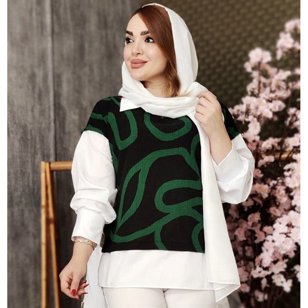 شومیز اسپیرال آستین سفید - مانتو پاتریس رشت