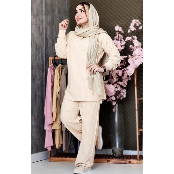 ست کراش یقه دکمه ای - مانتو پاتریس رشت