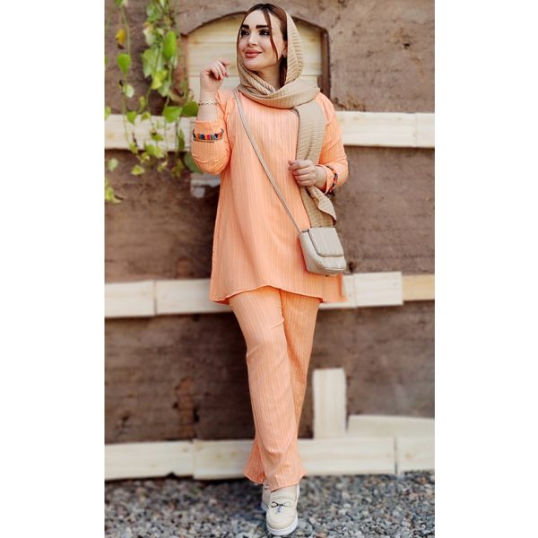 36600380-5-min ست کراش آستین منگوله - مانتو پاتریس رشت