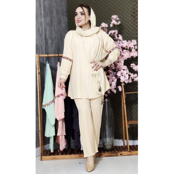 ست شومیز شلوار کراش منگوله ای - مانتو پاتریس رشت