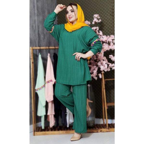 ست شومیز شلوار کراش منگوله ای - مانتو پاتریس رشت