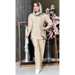 ست ساتن پلیسه آستین چین