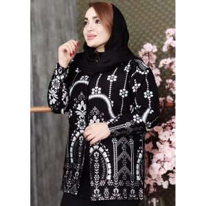 کت گلیمی مشکی سفید - مانتو پاتریس رشت