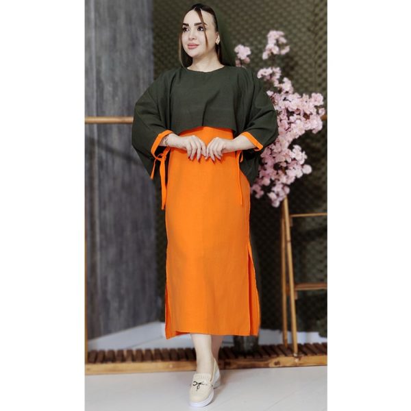 ست دو تیکه لینن رنگی - مانتو پاتریس رشت