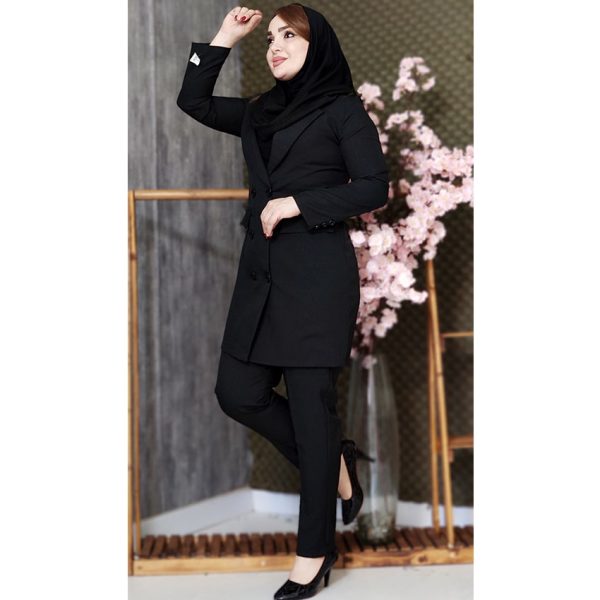 ست مانتو شلوار اداری مشکی - مانتو پاتریس رشت