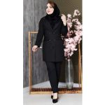 ست مانتو شلوار اداری مشکی - مانتو پاتریس رشت