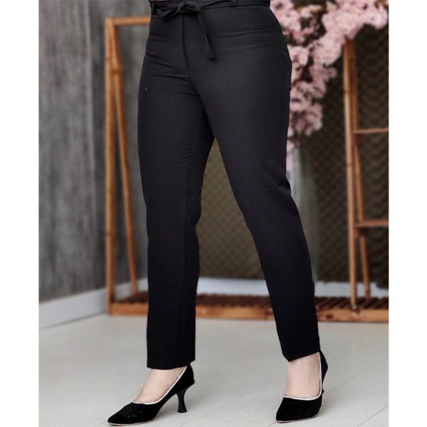 شلوار مازراتی کمربندی مشکی