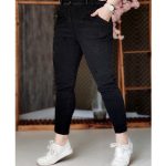 شلوار مام فیت پشت کش ذغالی