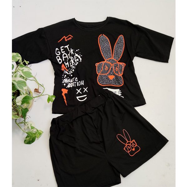 ست کراپ شورتک نگینی خرگوش 386003 - Image 4