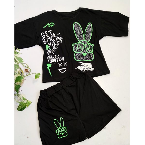 ست کراپ شورتک نگینی خرگوش 386003 - Image 1