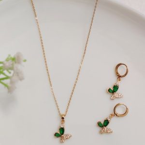 نیم ست پروانه نگینی