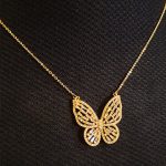 نیم ست طلایی پروانه - مانتو پاتریس رشت