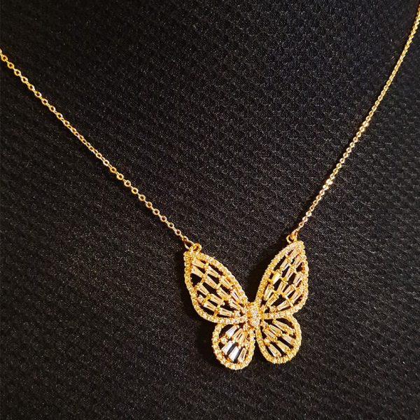 نیم ست طلایی پروانه - مانتو پاتریس رشت