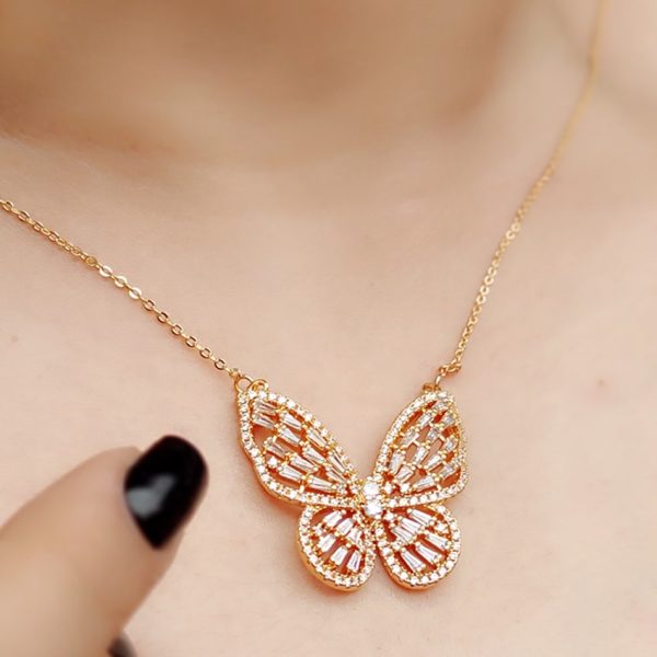 نیم ست طلایی پروانه - مانتو پاتریس رشت