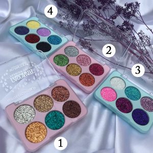 پالت سایه گلیتری 6 رنگ - مانتو پاتریس رشت