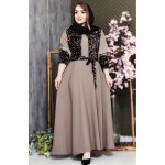 مانتو مجلسی ماکسی نیلو پولکی - مانتو پاتریس رشت