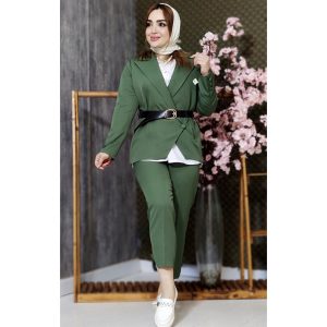 ست کت شوار کمر چرم - مانتو پاتریس رشت