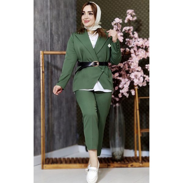 ست کت شوار کمر چرم - مانتو پاتریس رشت