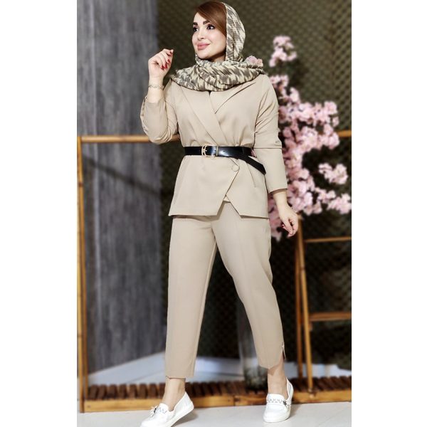 ست کت شوار کمر چرم - مانتو پاتریس رشت