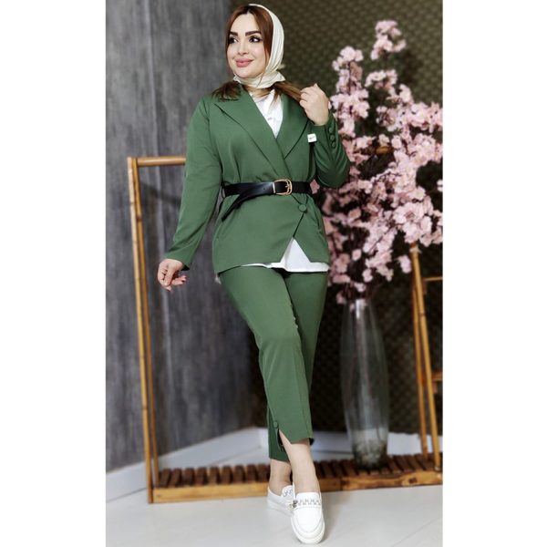 ست کت شوار کمر چرم - مانتو پاتریس رشت