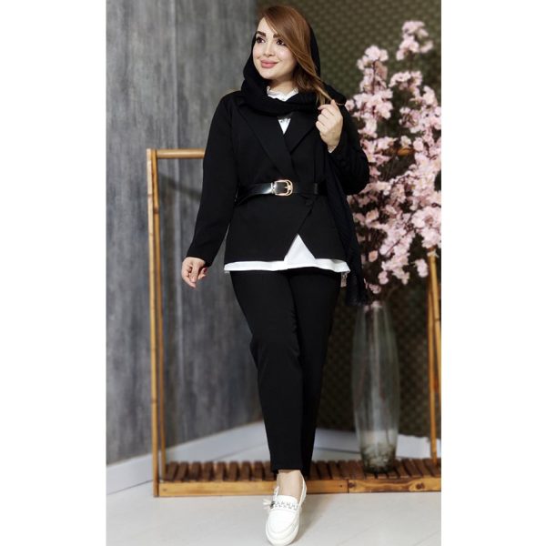 ست کت شوار کمر چرم - مانتو پاتریس رشت