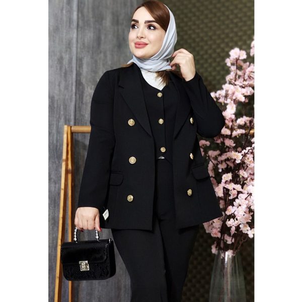 ست کت شلوار ژیله مازراتی مشکی