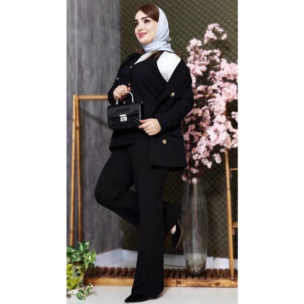 ست کت شلوار ژیله مازراتی مشکی