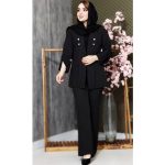 ست کت شلوار مازراتی لمه یقه هفت - مانتو پاتریس رشت