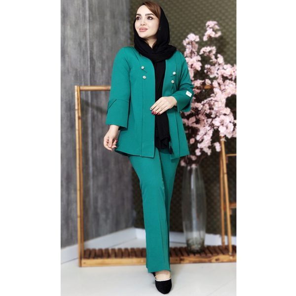 ست کت شلوار مازراتی لمه یقه هفت - مانتو پاتریس رشت