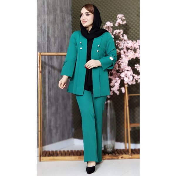 ست کت شلوار مازراتی لمه یقه هفت - مانتو پاتریس رشت