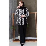ست کت شلوار ژاکارد گلدار -