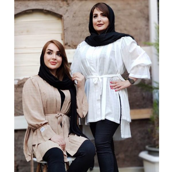 مانتو پلیسه آستین بندی 23000102 - Image 5