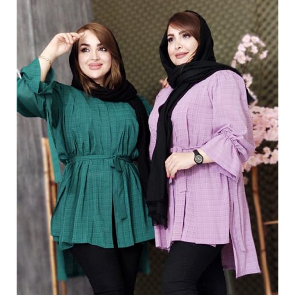 مانتو پلیسه آستین بندی 23000102 - Image 4