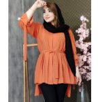 مانتو پلیسه آستین بندی 23000102