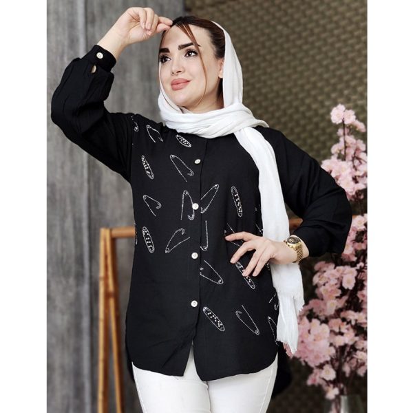 مانتو طرح سنجاق قفلی -مانتو پاتریس رشت