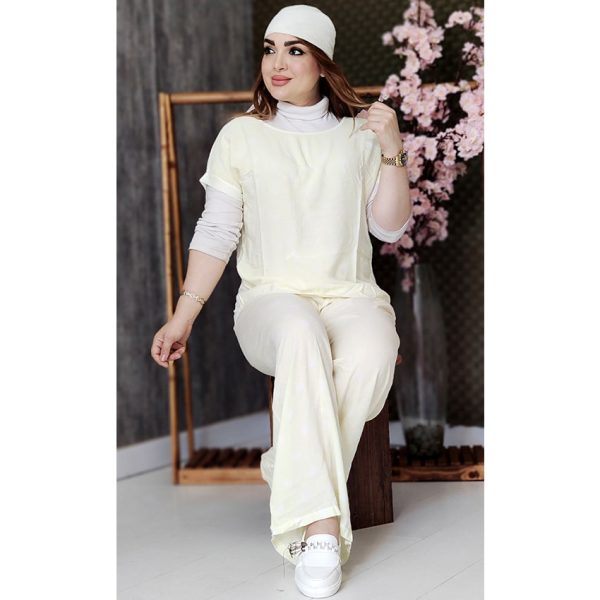 ست بلوز شلوار توپی نخی