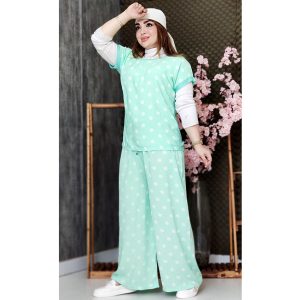 ست بلوز شلوار توپی نخی