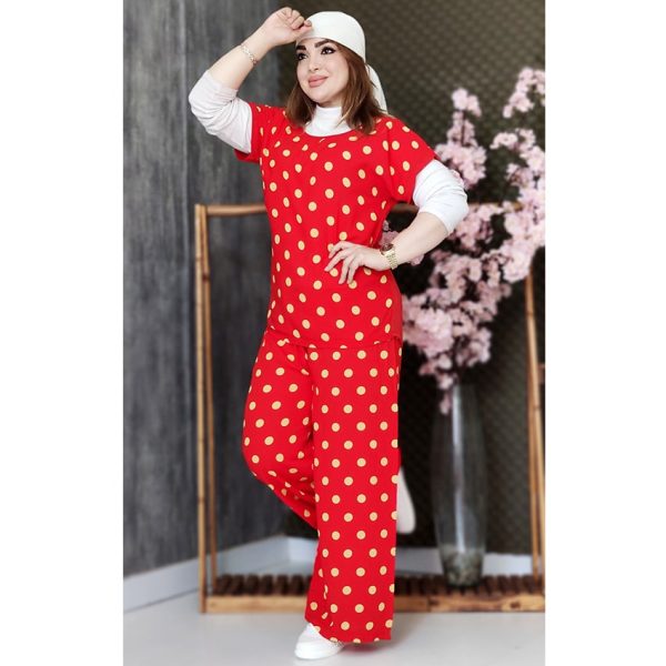 ست بلوز شلوار توپی نخی