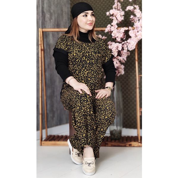 ست تیشرت شلوار کراش پلنگی