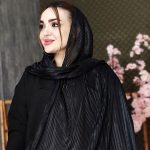 شال راه راه شیشه ای مشکی