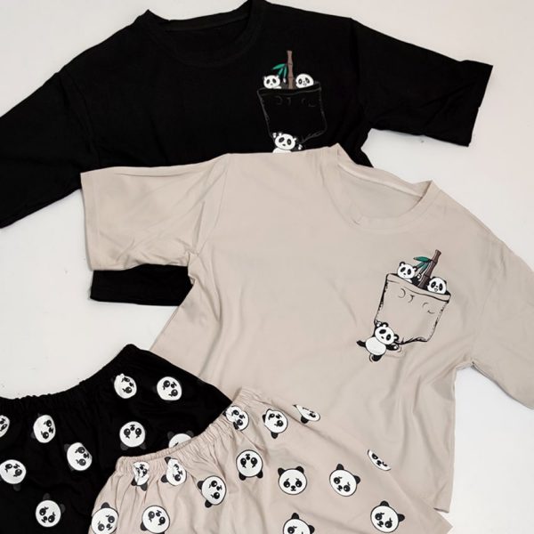 ست تیشرت شورتک پاندا - مانتو پاتریس رشت