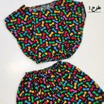 ست کراپ شورتک نخی - مانتو پاتریس رشت