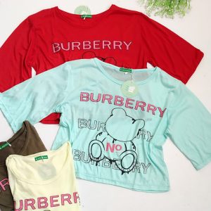 تیشرت کراپ ویسکوز نگینی خرس - مانتو پاتریس رشت