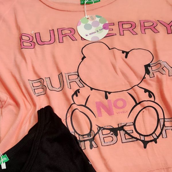 تیشرت کراپ ویسکوز نگینی خرس - مانتو پاتریس رشت