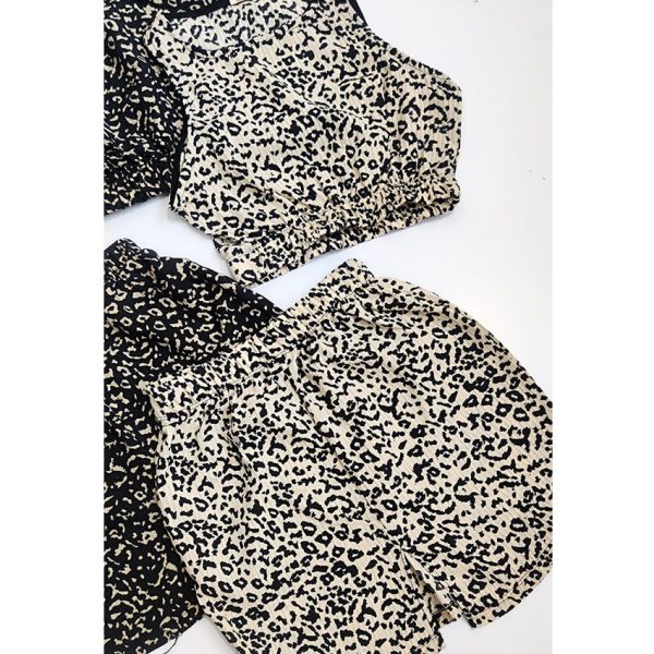 ست تاپ دامن پلنگی کراش