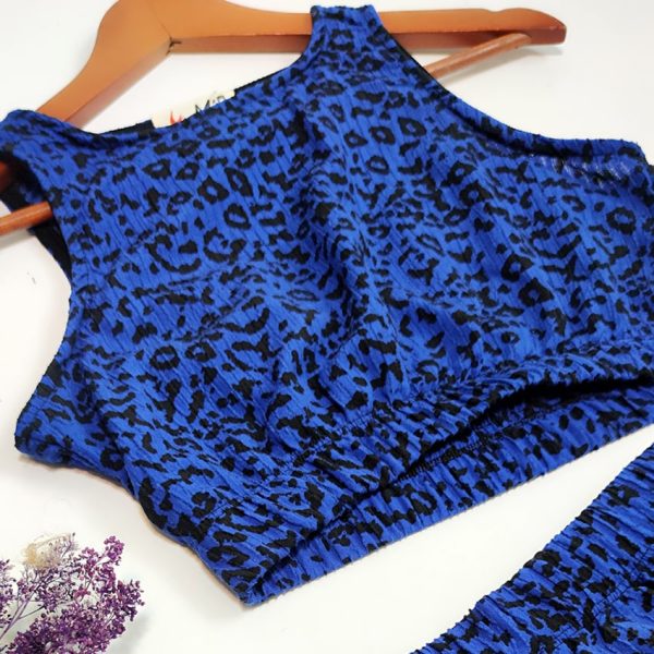 ست تاپ دامن پلنگی کراش